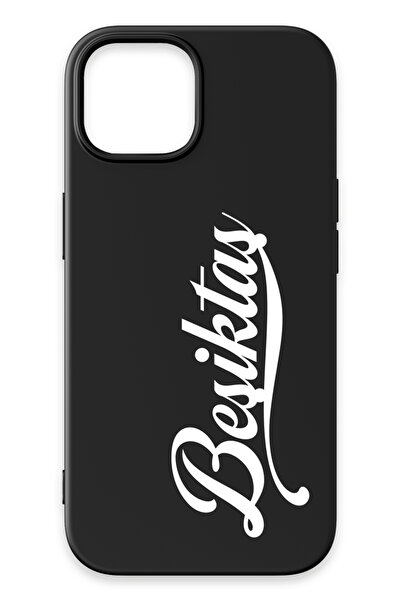 Beşiktaş iPhone 15 uyumlu Beşiktaş El Yazılı Siyah Telefon Kılıfı