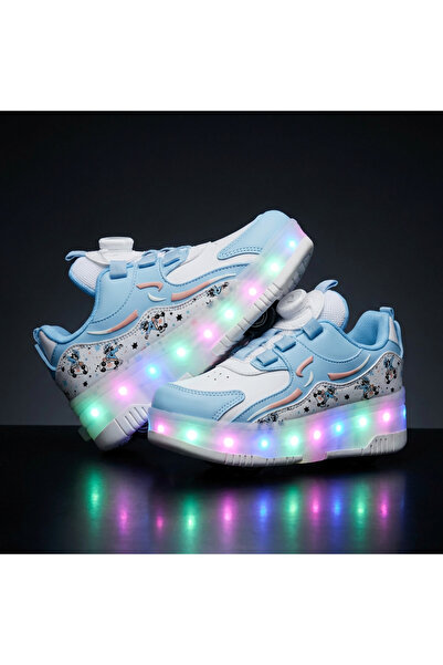 ROCKY Kız & Erkek Çocuk Işıklı Patenli Ayakkabı – Tekerlekli, Kayarak Giden M...