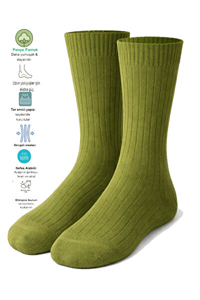 e-Taktik Military Khaki 100% Cotton/Underfoot Towel Socks