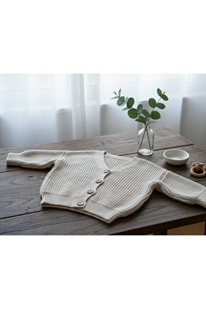 Nimini Kids سترة أطفال شتوية بتفاصيل أزرار خشبية للجنسين