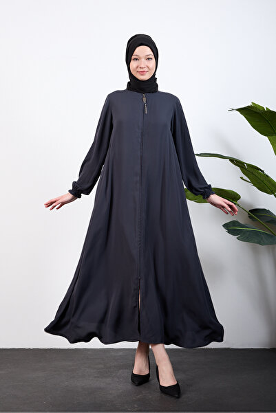 OKTAYUSTA COLLECTİON Medine Ipeği Mevlana Ferace Gri