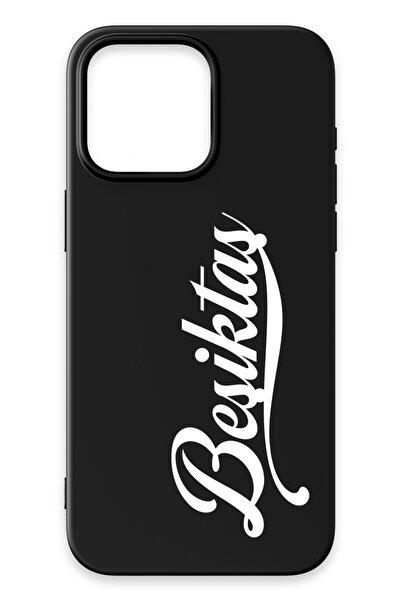 Beşiktaş iPhone 14 Pro Max Uyumlu Beşiktaş El Yazılı Siyah Telefon Kılıfı