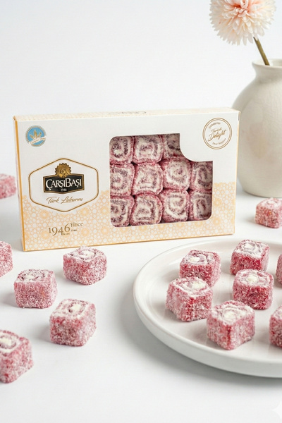 çarşıbaşı حلوى لوكوم بالفراولة الخالية من الغلوتين 900 جرام