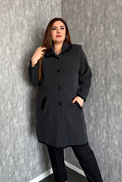 ModaPlaza Women's Zigzag Pattern Long Knitwear Cardigan