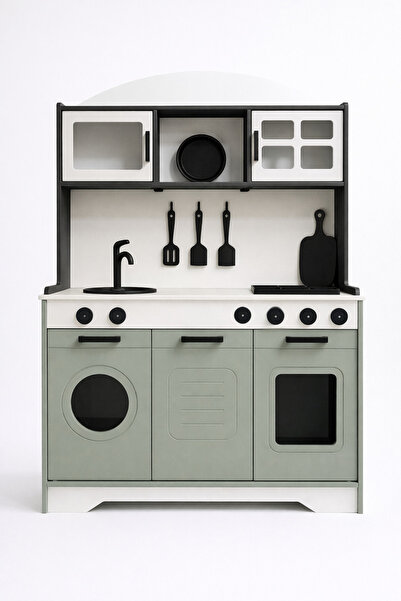 hedefixtoys Ahşap Oyuncak Mutfak Seti Büyük Oyun Seti, Gerçekçi Detaylı