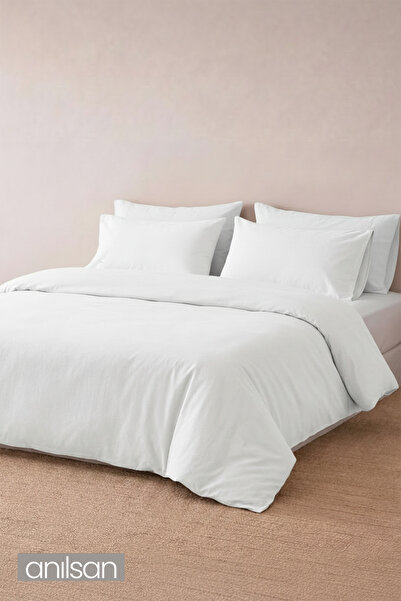 Anılsan Set cuvertură de pilota Camelia Single Flat Ranforce - Alb, 100% bumbac