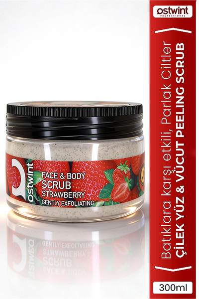 Ostwint Scrub Jel Çilek Özlü Yüz Ve Vücut Peelingi 300 ml