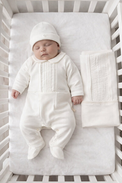 Mert Baby طقم خروج من المستشفى من جيمس مكون من 3 قطع، مصنوع من القطن بنسبة 10...