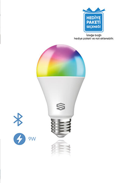 Şımart Teknoloji Akıllı Rgb Led Ampul Bluetooth 16m Renk, Ayarlanabilir Parla...