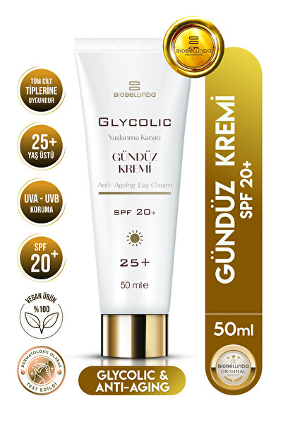 BioBellinda Glycolic Yaşlanma Karşıtı Gündüz Kremi (25+) 50 ml