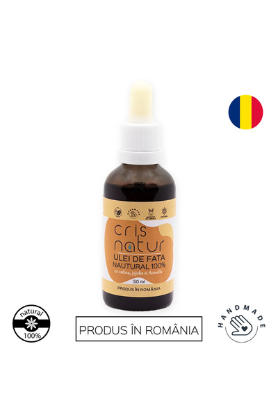 Cris Natur ulei facial cu cătină, jojoba și acmelă, lucrat manual în România,...