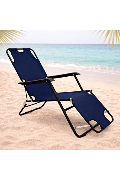 DEKOZUM SUNSET Katlanır Şezlong Plaj Şezlong Portatif Kamp Sandalyesi Ve Bahç...