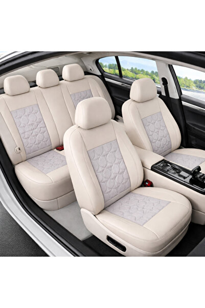 SMARTIC Huse scaune auto Smartic, Alcantara si Piele Ecologica S05, 11 piese,...