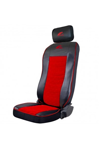 Umbrella Set huse scaune Volvo 2000-2004, negru - piele + catifea roșie