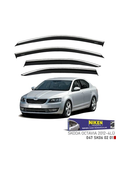 Niken Skoda octavia cam rüzgarlığı kromlu 2013+