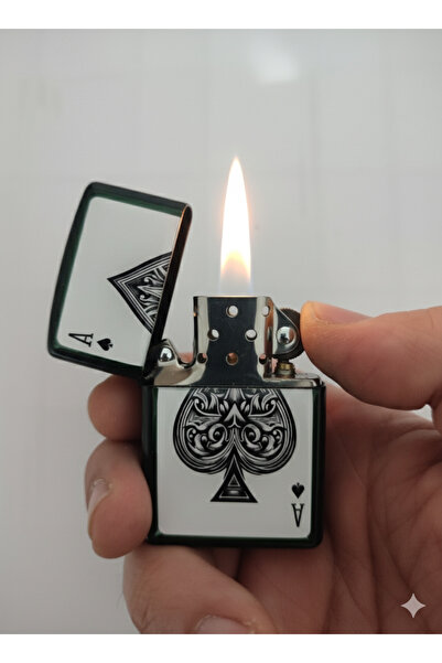 ASYA GIFTS MAÇA AS METAL BENZİNLİ ÇAKMAK