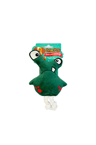 PetzzDogs لعبة مضغ للكلاب من القطيفة المتينة من كونتيك باللون الأخضر مقاس 22 ...