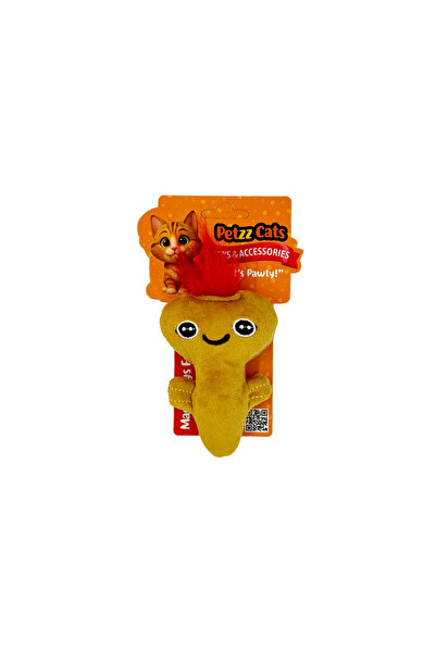 Petzzcats لعبة قطة محشوة من أكس ماتاتابي مع صوت خشخشة، لون أصفر، 13×7 سم