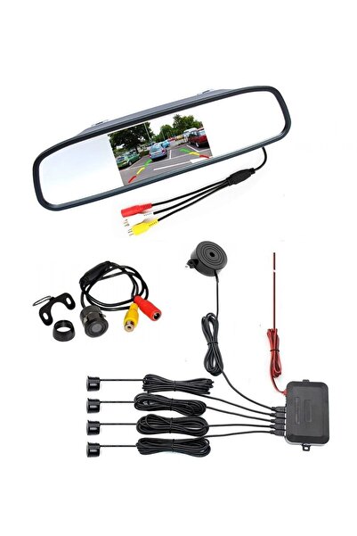 AEM Araç geri park sensörü dikiz aynası kameralı ses ikazlı siyah göz