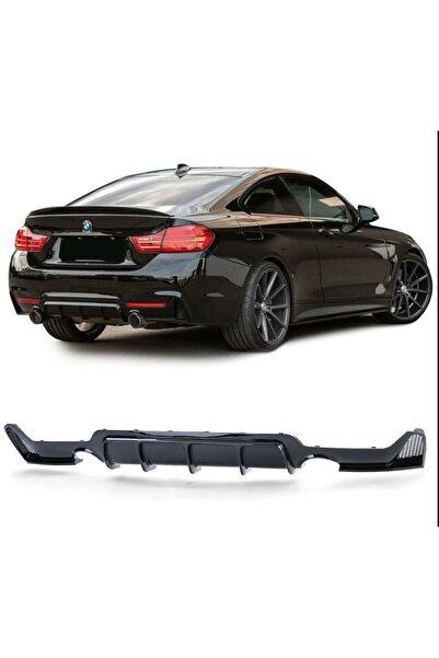 autogp Bmw f32 f33 f36 arka tampon difüzörü 2 çıkış pianoblack 4 serisi