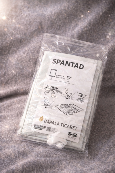 IKEA 2 Adet Vakumlu Hurç 67x100 Cm 2'li Set Şeffaf Saklama Kutusu Hurc