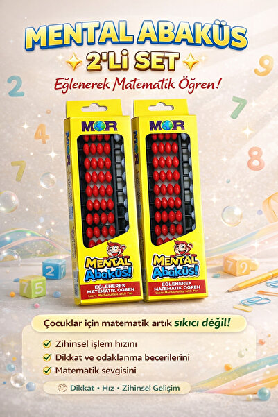 2’li Mental Abaküs – Eğlenerek Matematik Öğren | Eğitici Zeka Oyuncağı