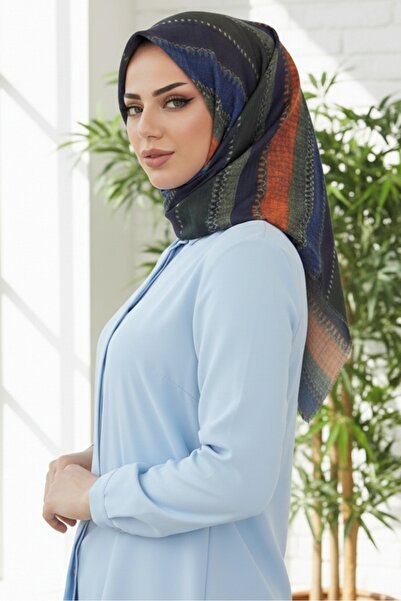 Bestenur وشاح ناعم منقوش باللون الكاكي أوليفر 1175