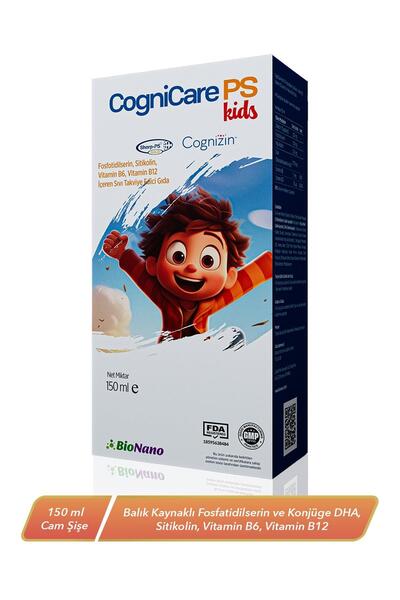 cognicare PS KIDS Fosfotidilserin, Sitikolin , Vitamin B6 ve B12 Şurup 150ml