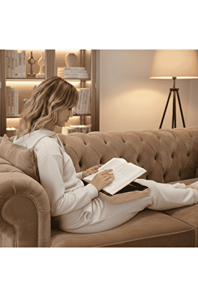 Vigo Wood Minderli Kitap Okuma Standı Meşe-MKOS44