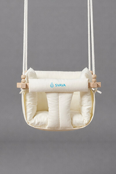 Svava Lüks Ahşap Bebek Salıncak, Tavana Asılan Çocuk Salıncağı