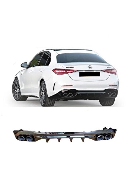 autogp Mercedes W206 c63 amg arka tampon difüzör ve egzoz ucu amg 2021