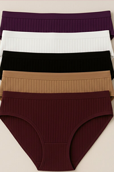 MELİBRA 5 قطع من الملابس الداخلية النسائية المصنوعة من القطن الليكرا