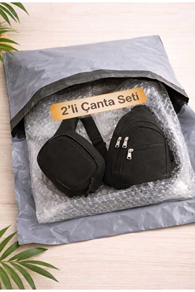 Sofia Унісекс подвійна сумка Cross Bag і сумка на ремінці з 3 застібками