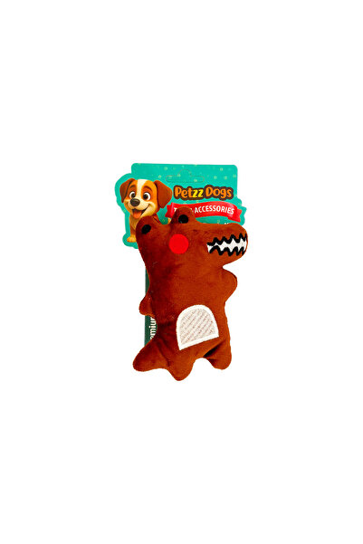 PetzzDogs لعبة مضغ للكلاب من القطيفة المتينة من تيمي، لون بني، 13 × 9 سم