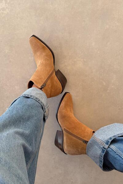 nope21shoess حذاء مكسيكي من الجلد الطبيعي بلون الخردل