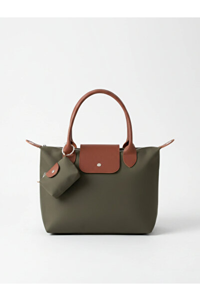 Zuna Studio Soretta Khaki Wallet Detailed Parachute Fabric Women's Shoulder Bag