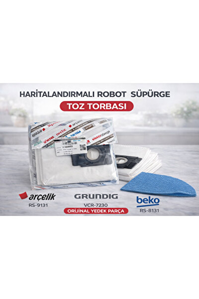 Arçelik Orijinal RS/9131 , RS/9121 , RS/8121 Robot Süpürge Toz Torbası 1 Adet...