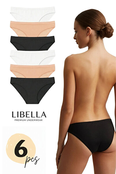 LİBELLA İÇ GİYİM Premium Series Cotton Stretch Fabric 6-Pack Perfect Fit Flex...