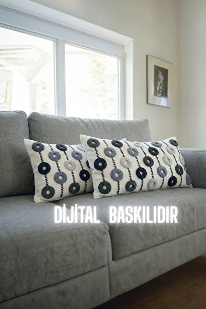 Hayal Dekoratif Punch Nakış Desen 3D Dijital Baskılı Geometrik Desen Gri Tema...