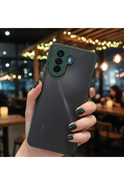 AKSEFİZZ Huawei Nova Y70 Uyumlu Kılıf Mat Buzlu Şeffaf Ince Tasarımlı Kapak