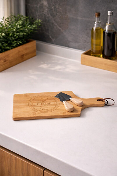 Janset Bamboo Cut Cheese Presentation Board