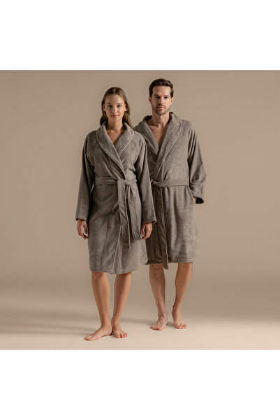Chakra Solid Unisex Bathrobe Mink