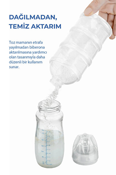 Babyjem Katlı Toz Mama Kabı Beyaz