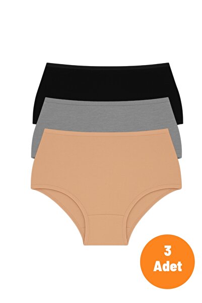 Aybome Kadın Yüksek Bel Külot Pamuklu Likralı Esnek Yumuşak Kumaş Hipster Külot