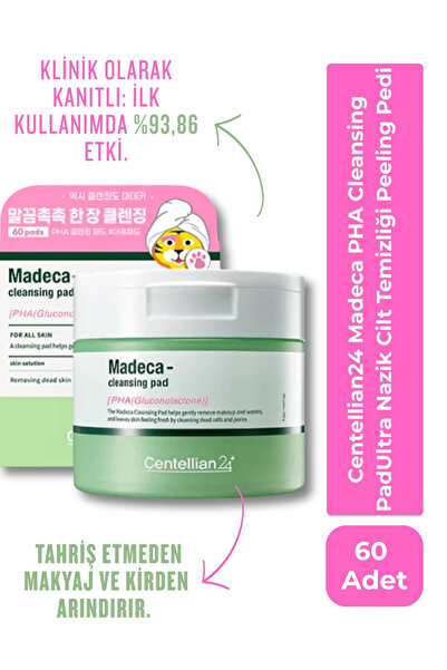 Centellian24 Madeca PHA Cleansing Pad / Ultra Nazik Cilt Temizligi Pedi 60 Adet