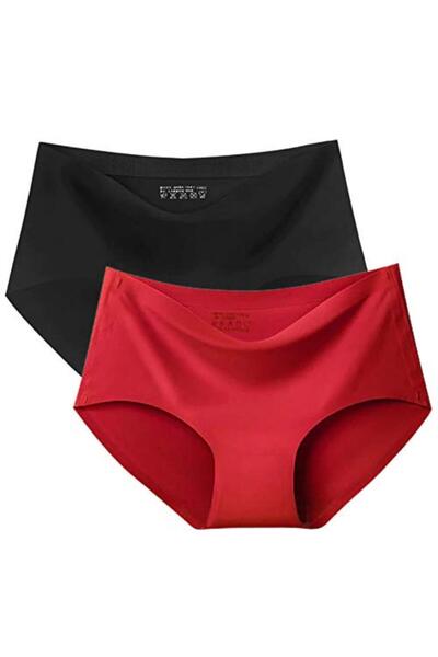 Glamroot Women's Seamless Hipster Ice Silk Panties, Pack of 2