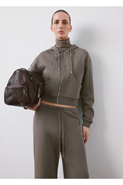 MANGO Woman Beli elastik pamuklu pantolon