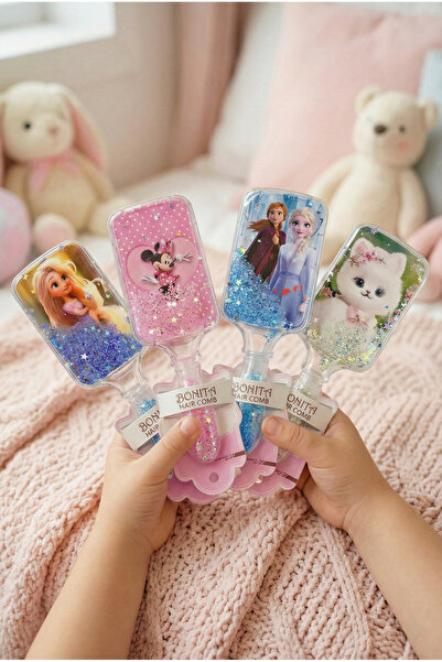 Rayan & Hoor Style مجموعة من 4 فرش شعر بونيتا المرحة واللامعة للفتيات - 4 مود...