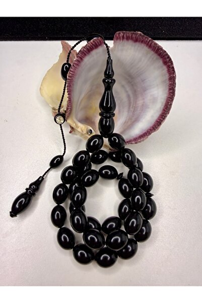 İskenderun Tesbihcilik سبحة كهرمانية سوداء مثلجة مثل شيفكيت بوجوركا