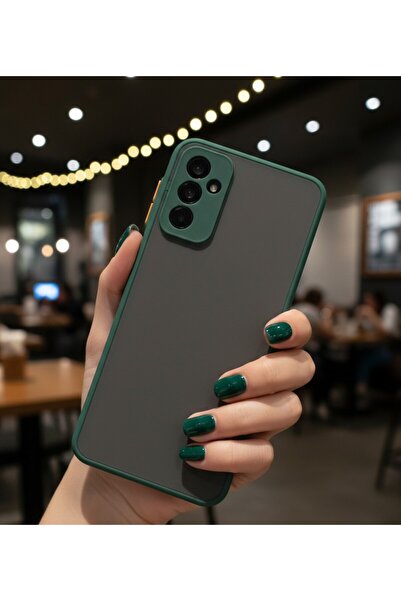 AKSEFİZZ Samsung Galaxy M13 Uyumlu Kılıf Mat Buzlu Şeffaf Ince Tasarımlı Kapak